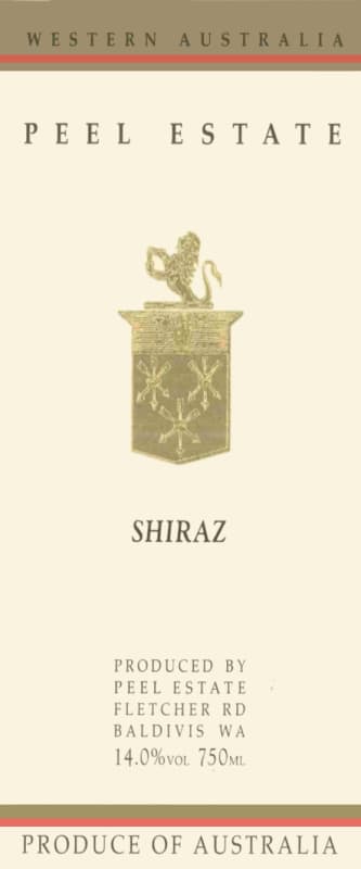 Peel Estate Shiraz 2008 Front Label