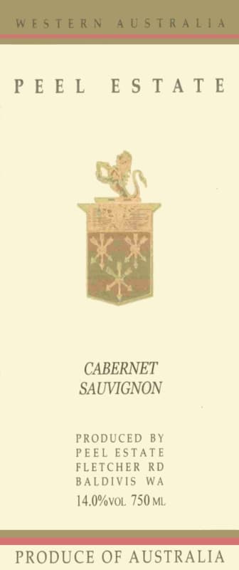 Peel Estate Cabernet Sauvignon 2010 Front Label