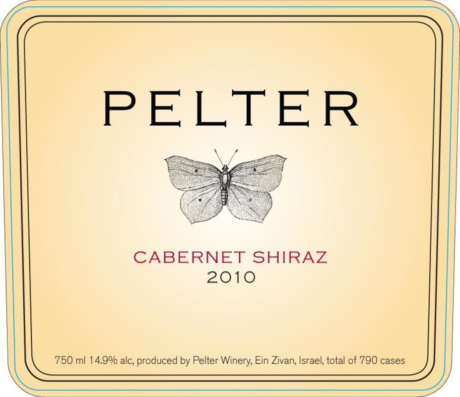 Pelter Winery Cabernet Shiraz 2010 Front Label