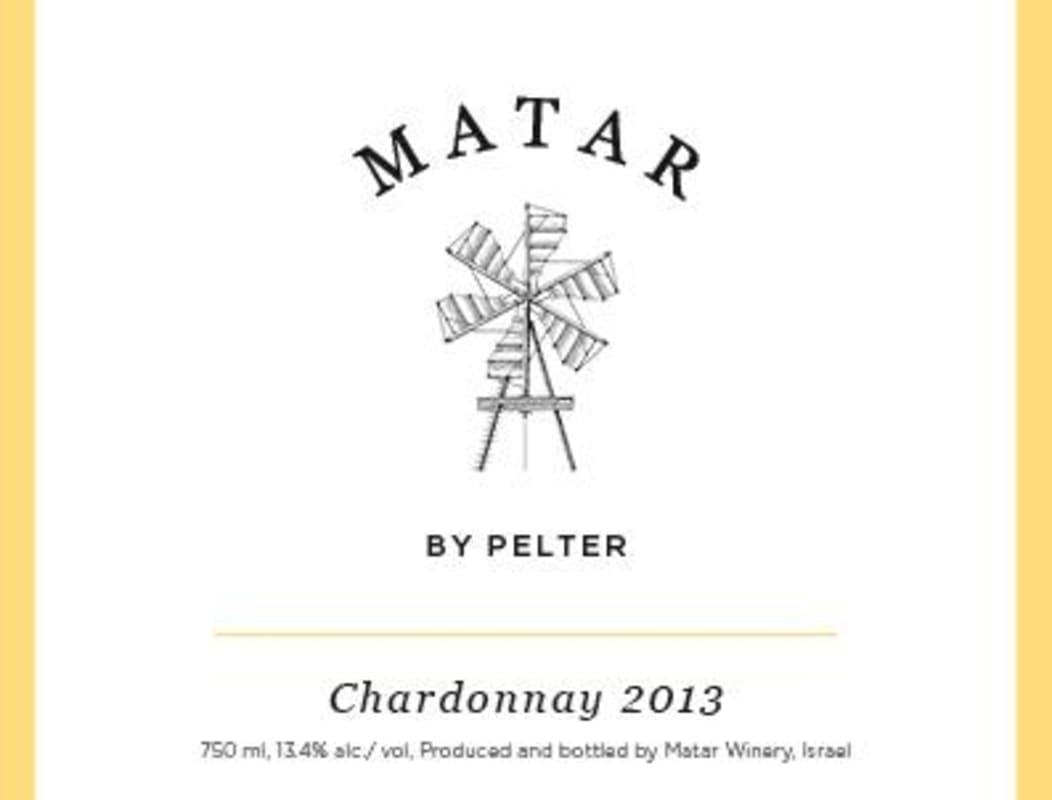 Matar by Pelter Chardonnay 2013 Front Label