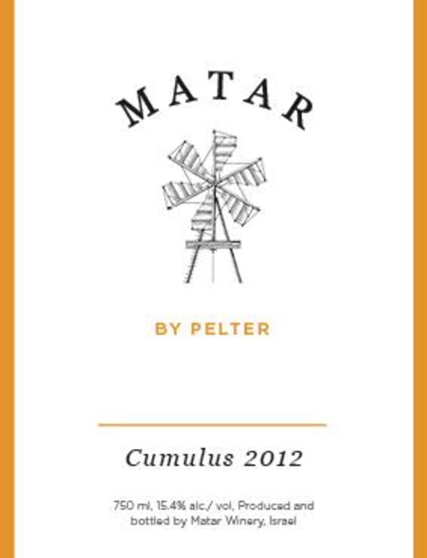 Matar by Pelter Cumulus 2012 Front Label