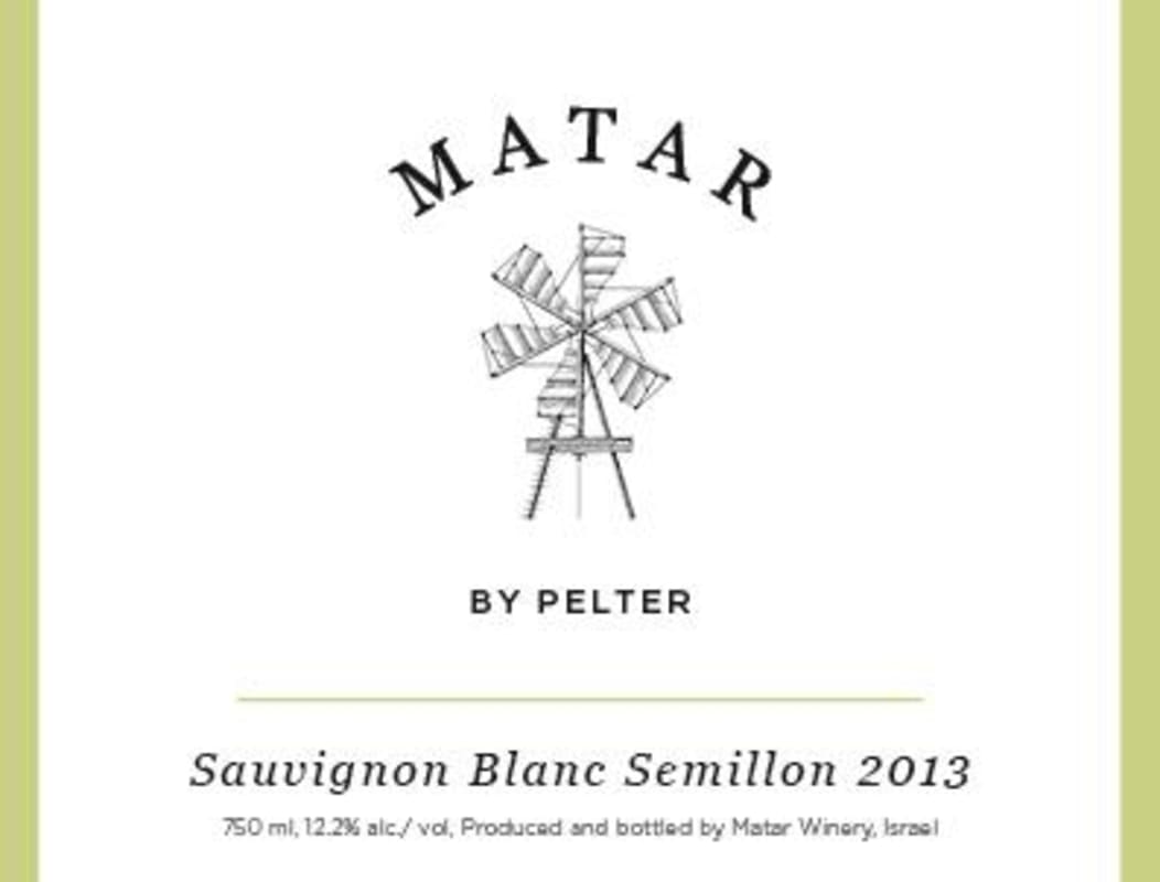 Matar by Pelter Sauvignon Blanc Semillon 2013 Front Label