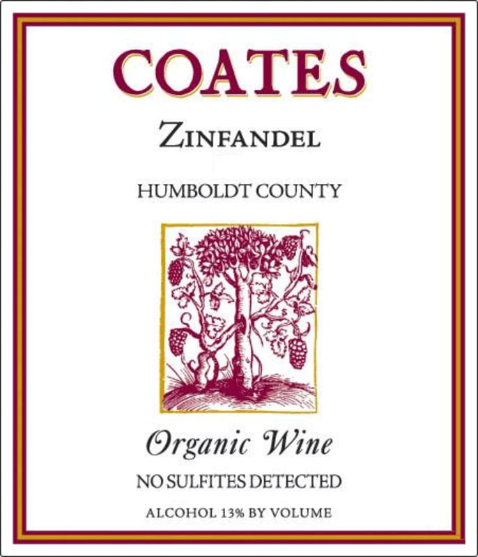 Coates Vineyards Organic Zinfandel 2009 Front Label
