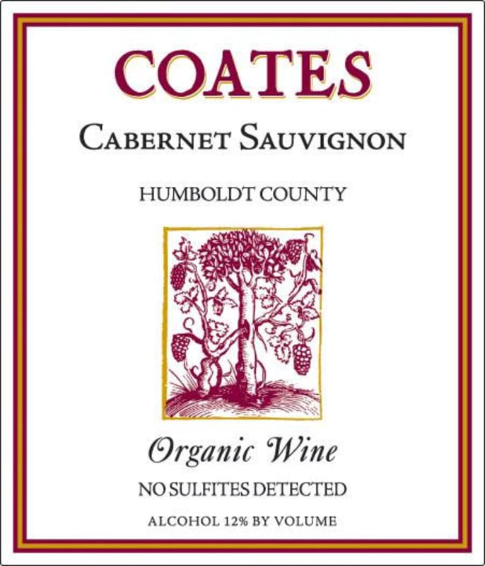 Coates Vineyards Organic Cabernet Sauvignon 2010 Front Label