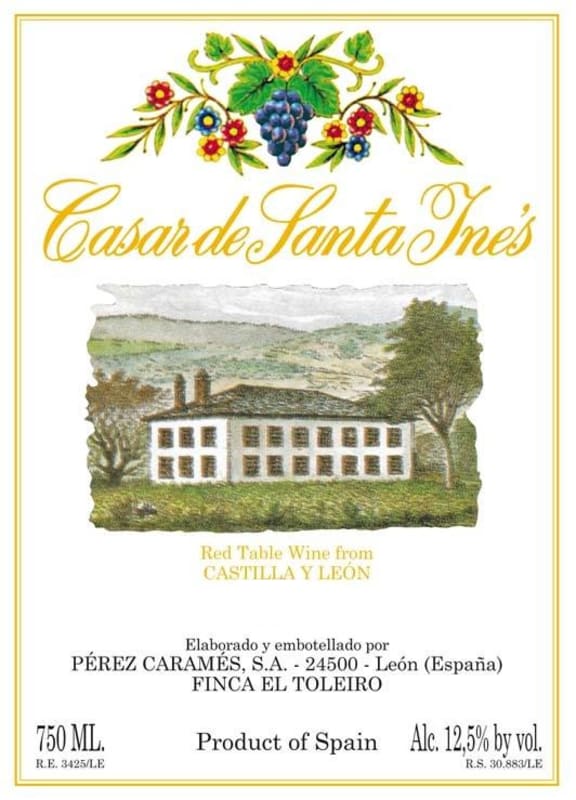 Perez Carames Casar de Santa Ines Vino de la Tierra 2008 Front Label
