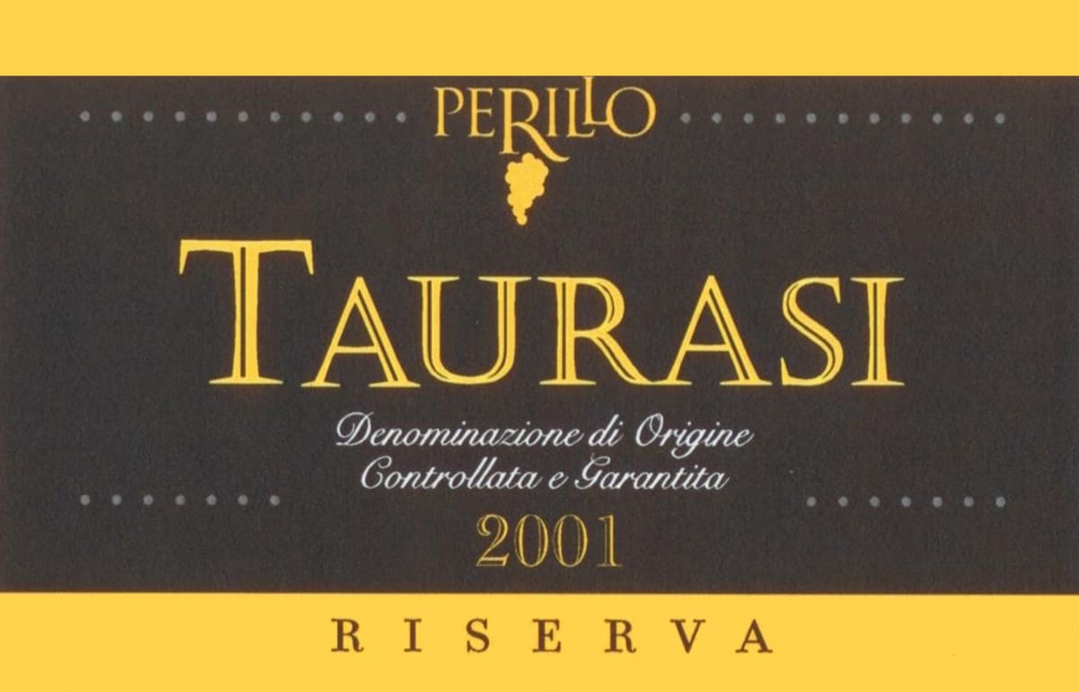 Perillo Taurasi Riserva 2001 Front Label