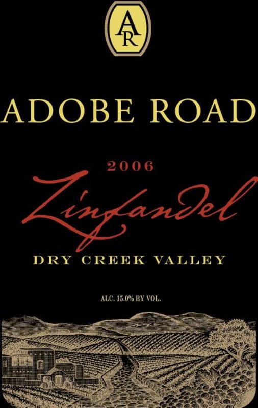 Adobe Road Zinfandel 2006 Front Label