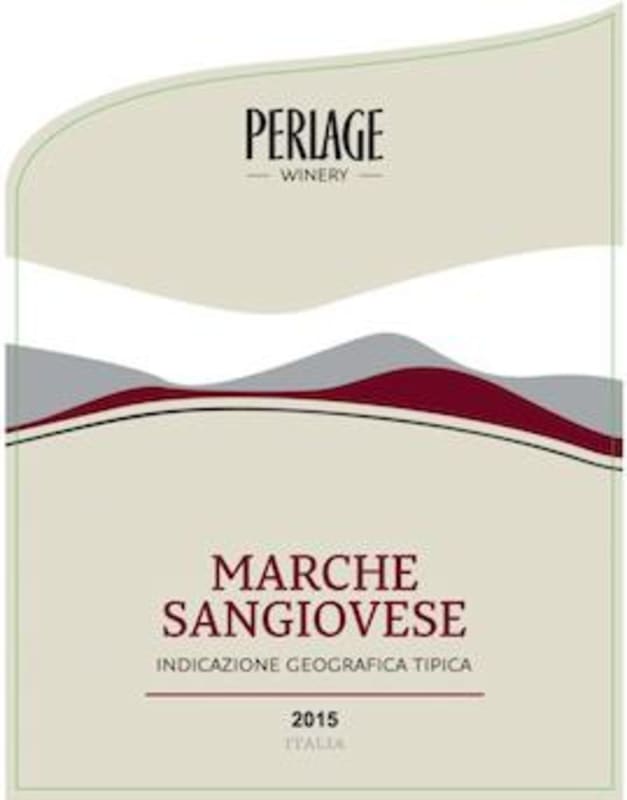 Perlage Wines Marche Sangiovese 2015 Front Label