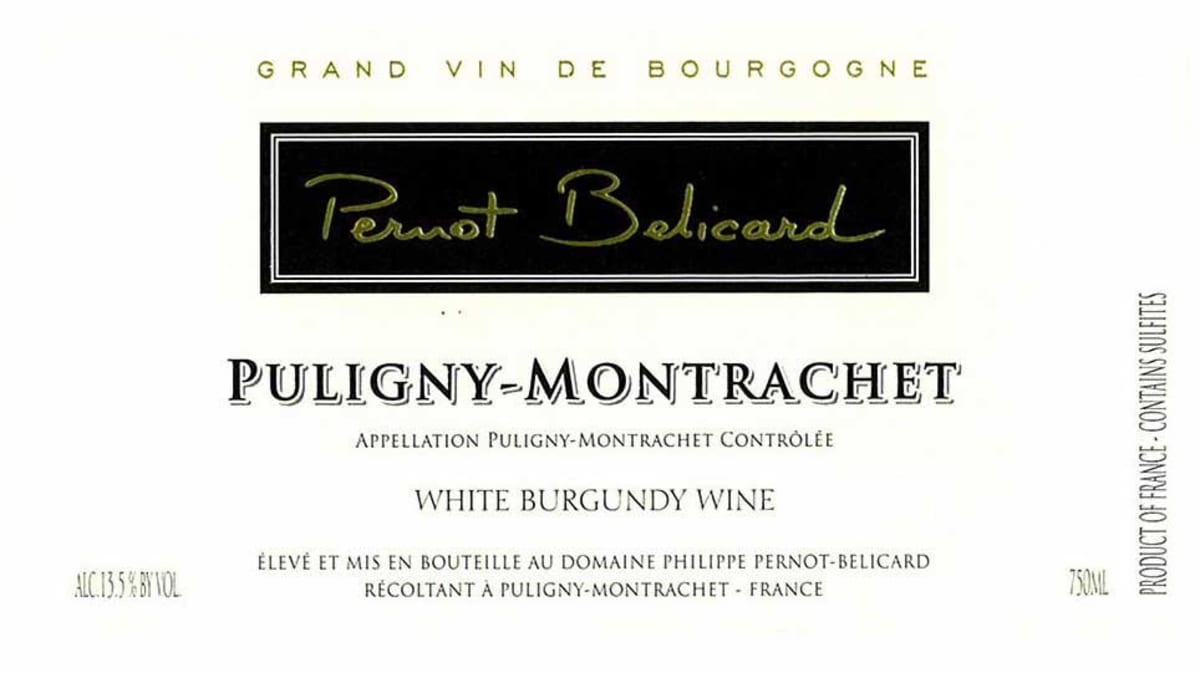 Pernot-Belicard Puligny-Montrachet 2011 Front Label