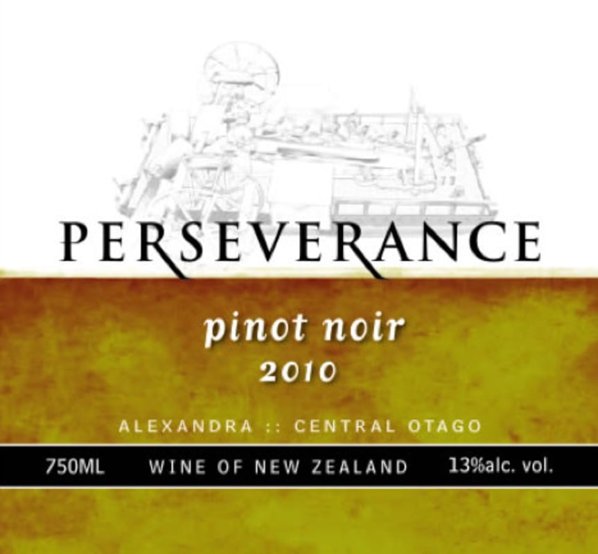 Perseverance Estate Pinot Noir 2010 Front Label