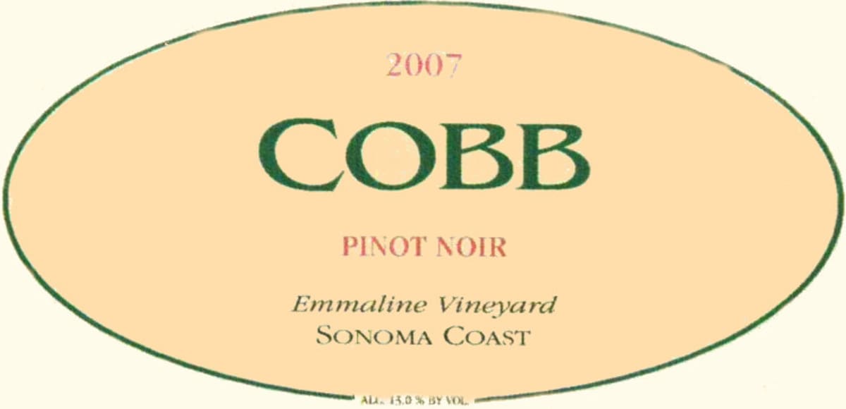 Cobb Wines Emmaline Ann Vineyard Pinot Noir 2007 Front Label