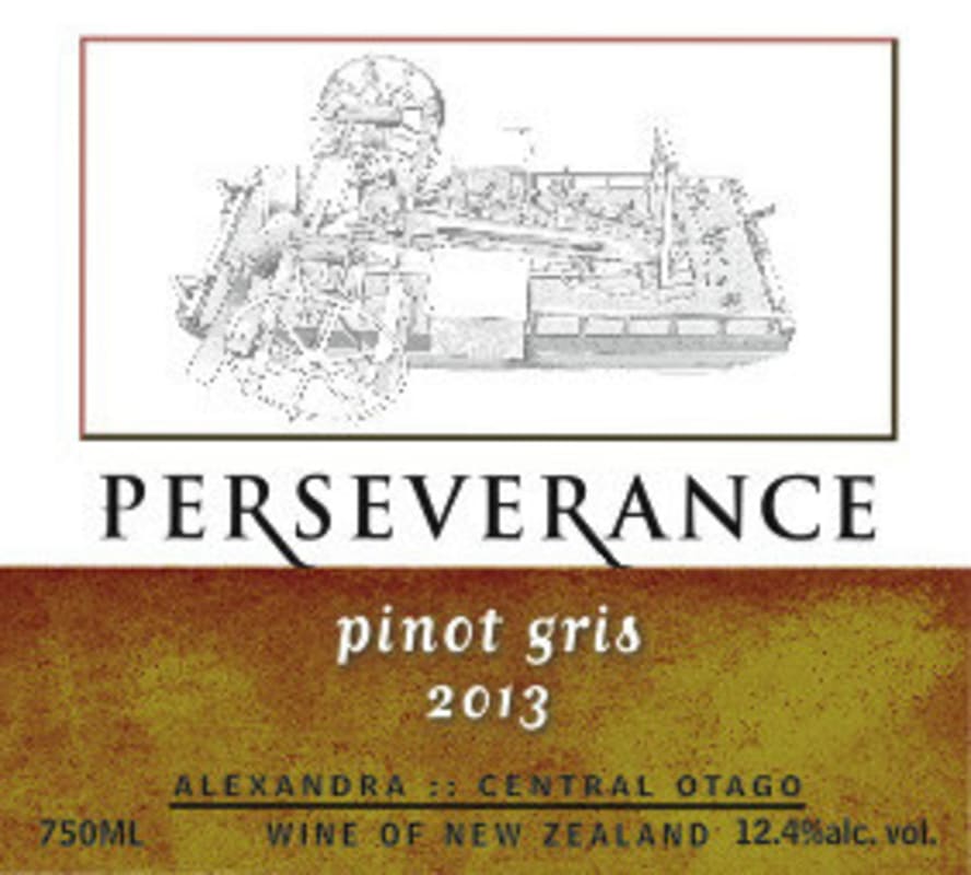 Perseverance Estate Pinot Gris 2013 Front Label