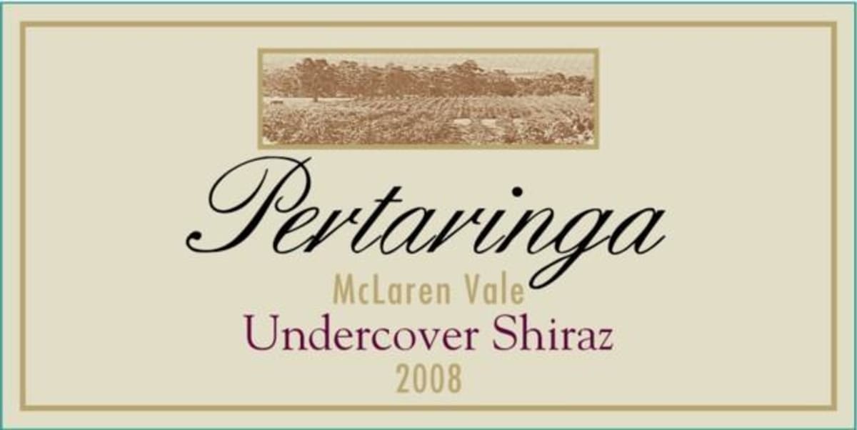 Pertaringa Wines Undercover Shiraz 2008 Front Label