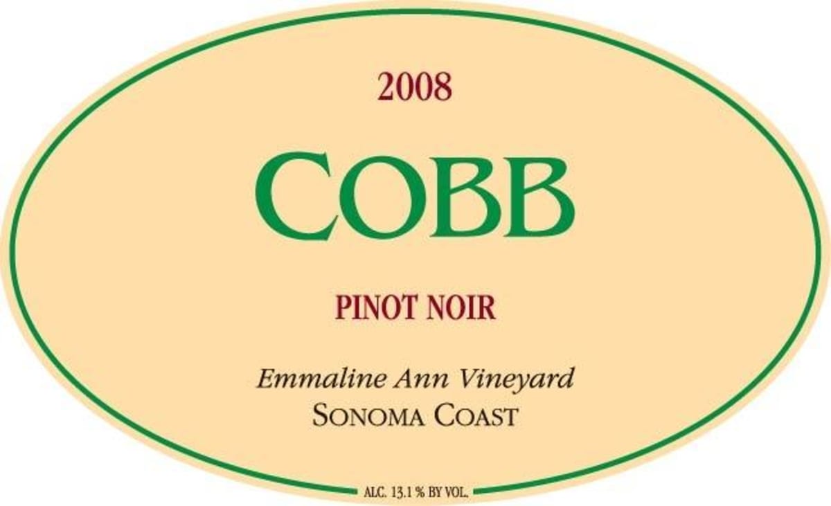 Cobb Wines Emmaline Ann Vineyard Pinot Noir 2008 Front Label