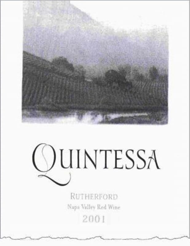 Quintessa Red 2001 Front Label