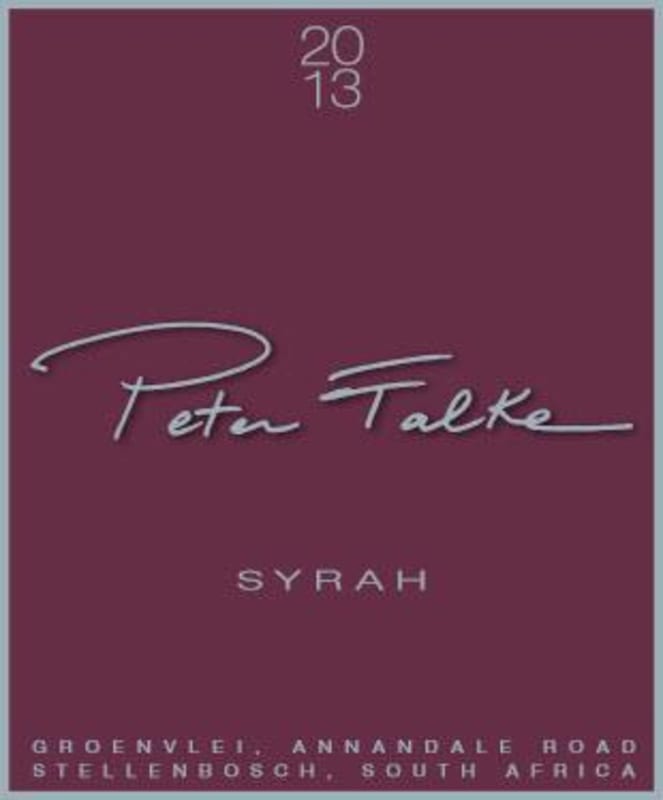 Peter Falke Wines Signature Syrah 2013 Front Label