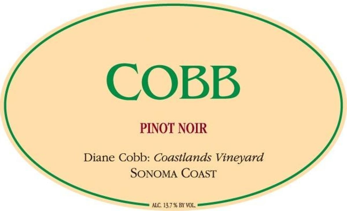 Cobb Wines Diane Cobb Coastlands Vineyard Pinot Noir 2012 Front Label