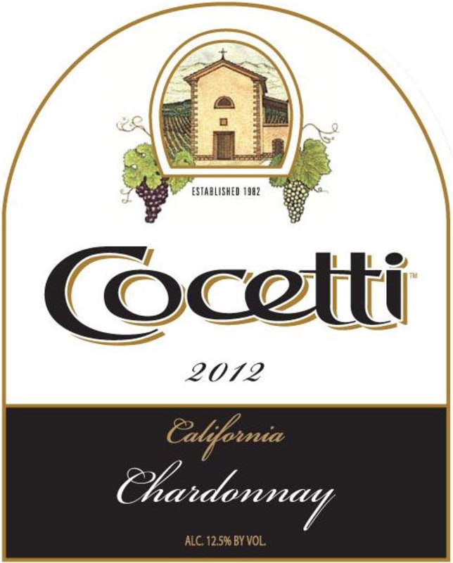 Cocetti Wines Chardonnay 2012 Front Label