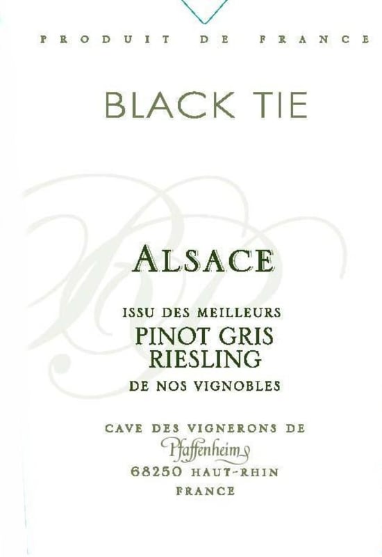 Pfaffenheim Pfaff Pinot Gris Riesling Black Tie 2011 Front Label