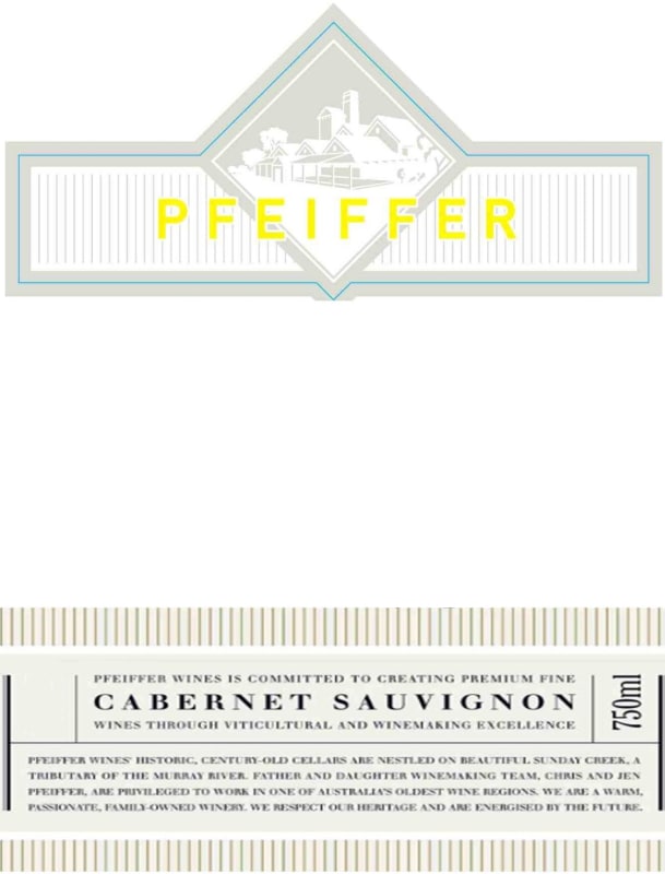 Pfeiffer Wines Cabernet Sauvignon 2009 Front Label