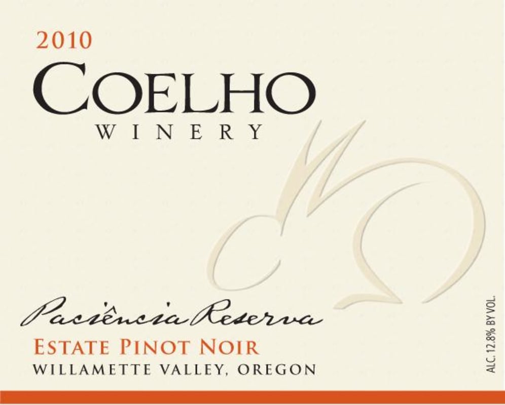 Coelho Winery Paciencia Reserve Pinot Noir 2010 Front Label