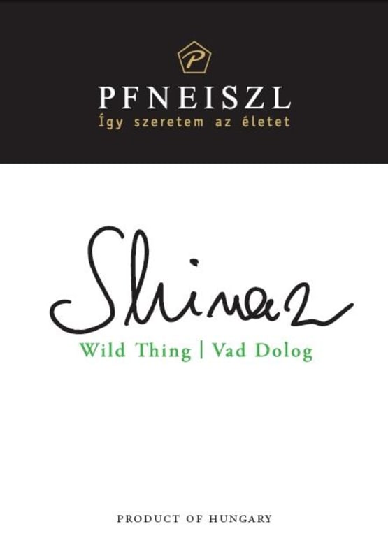 Pfneiszl Pince Shiraz 2012 Front Label