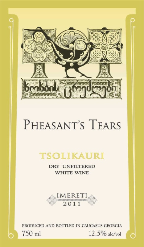 Pheasant's Tears Imereti Tsolikauri 2011 Front Label