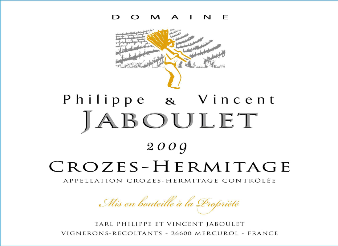 Philippe & Vincent Jaboulet Crozes-Hermitage 2009 Front Label