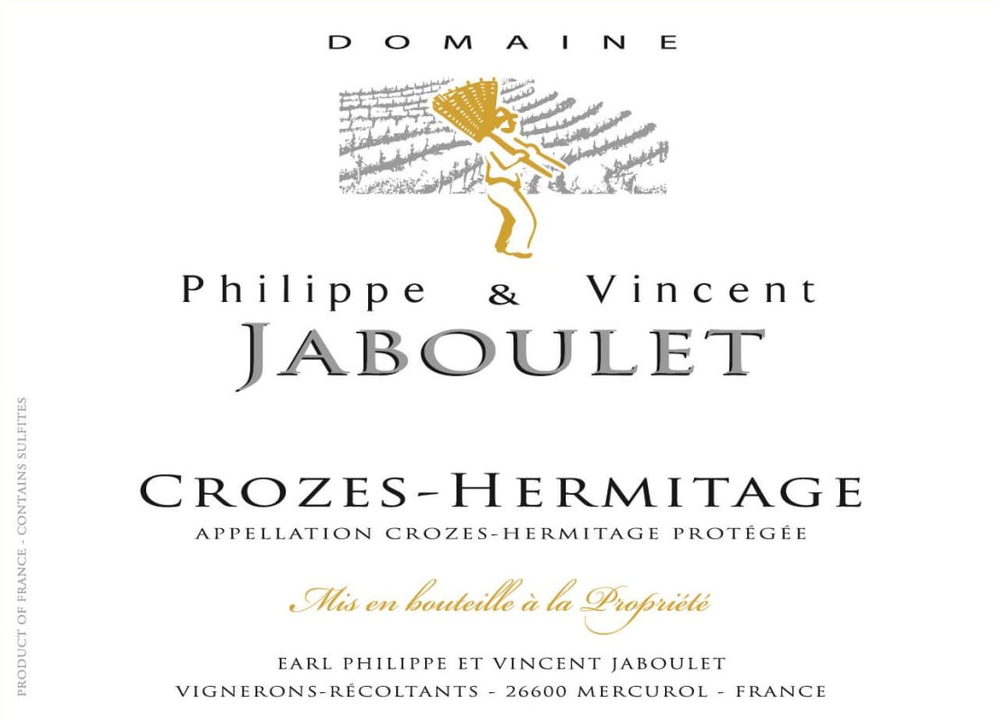 Philippe & Vincent Jaboulet Crozes-Hermitage Blanc 2015 Front Label