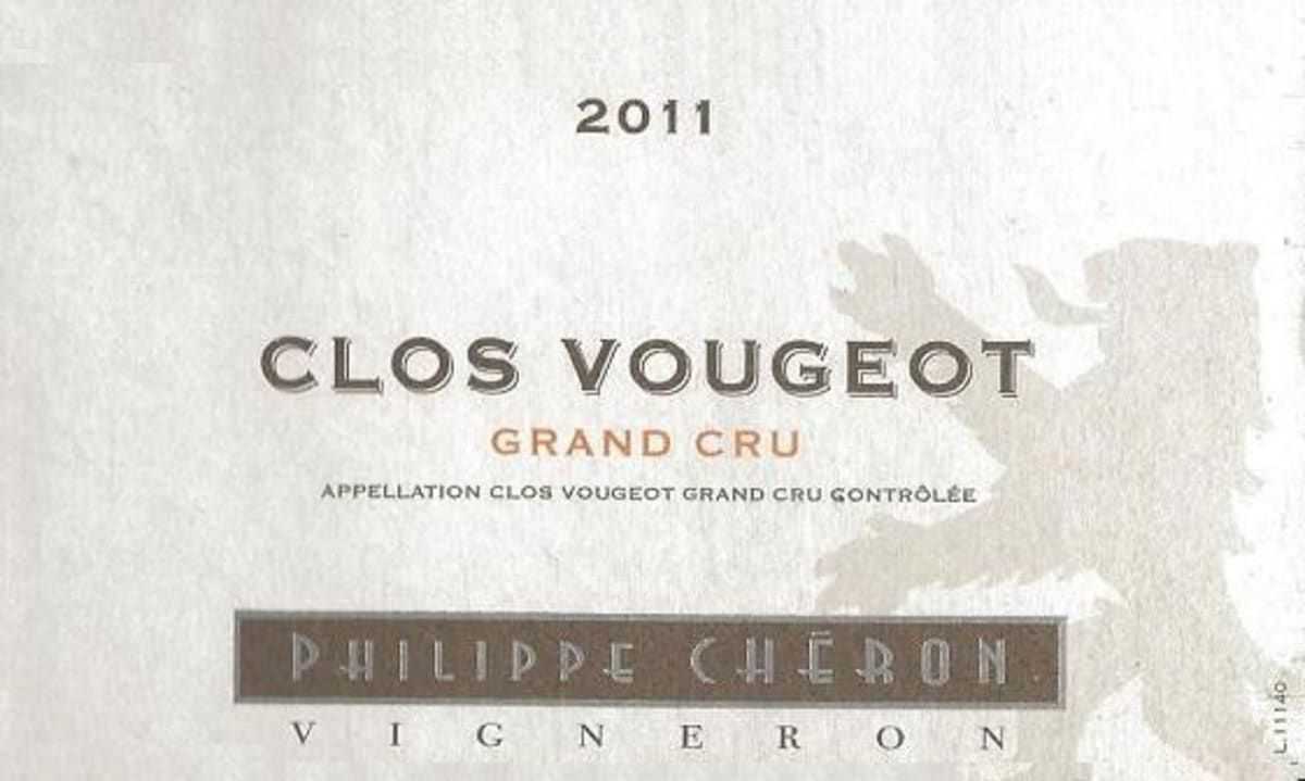 Philippe Cheron Clos de Vougeot Grand Cru 2011 Front Label