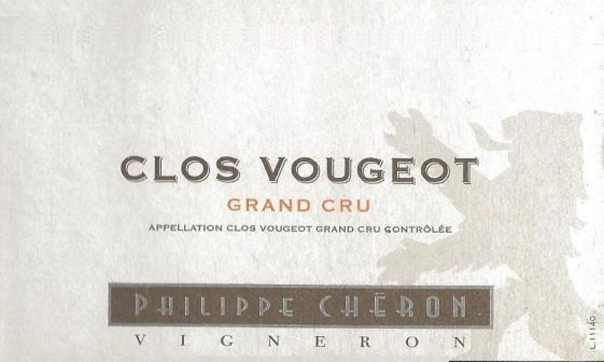 Philippe Cheron Clos de Vougeot Grand Cru 2013 Front Label