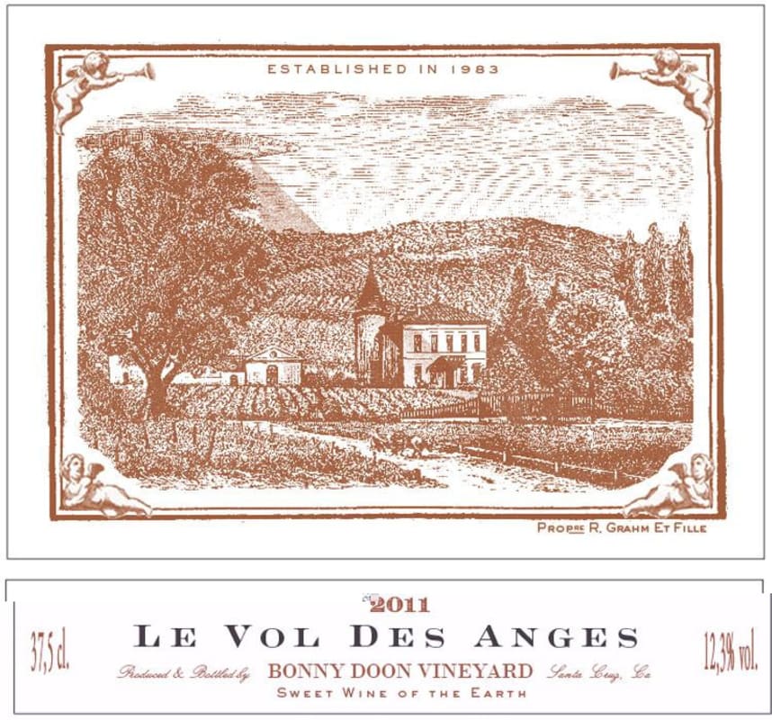 Bonny Doon Le Vol Des Anges Sweet Wine 2011 Front Label
