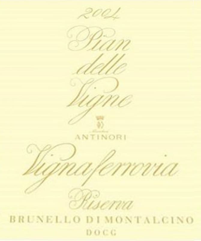 Pian delle Vigne Brunello di Montalcino Vigna Ferrovia Riserva 2004 Front Label