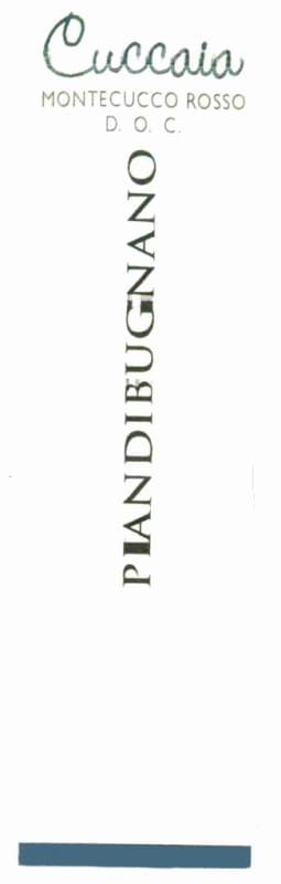 Piandibugnano Montecucco La Cuccaia 2007 Front Label