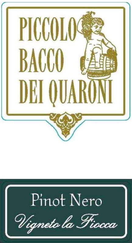 Piccolo Bacco Dei Quaroni Vigneto La Fiocca Pinot Nero 2014 Front Label