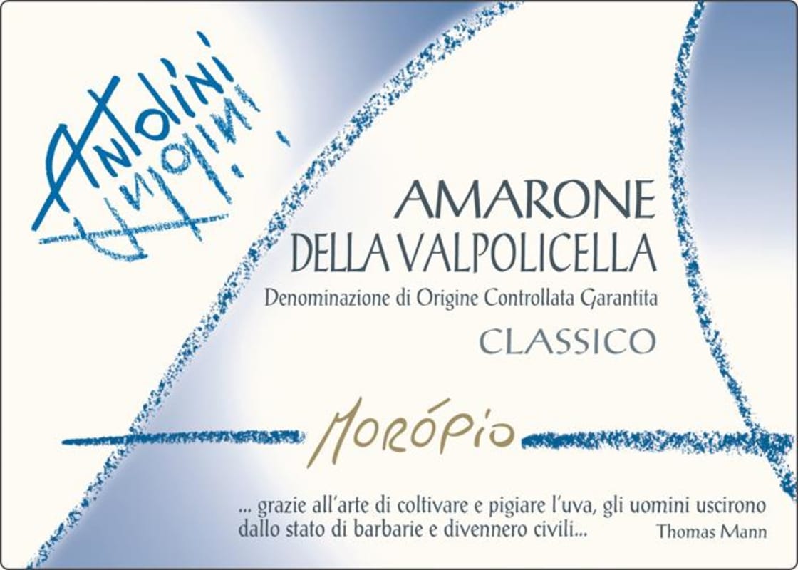 Pier Paolo Antolini Amarone della Valpolicella Moropio Classico 2012 Front Label