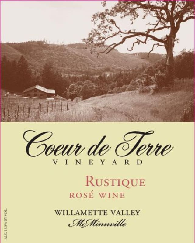 Coeur de Terre Vineyard Rustique Rose 2014 Front Label