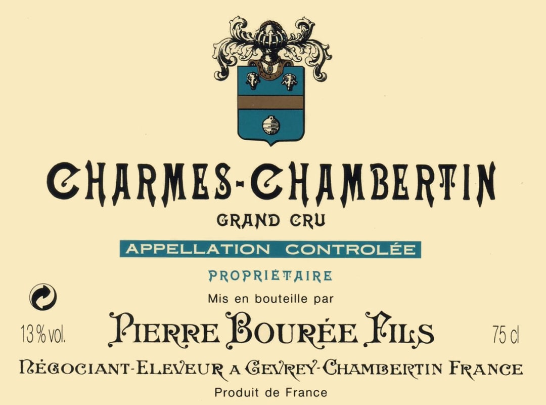 Pierre Bouree Fils Charmes-Chambertin Grand Cru 2000 Front Label