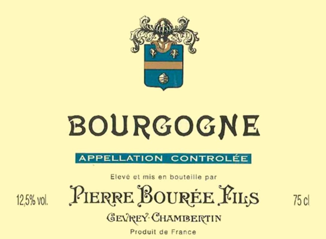 Pierre Bouree Fils Bourgogne 2012 Front Label