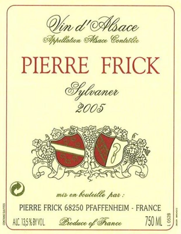 Pierre Frick Bergweingarten Sylvaner 2005 Front Label