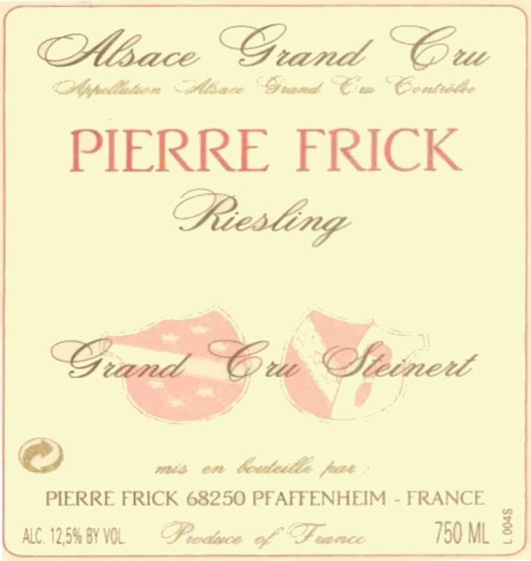 Pierre Frick Steinert Alsace Grand Cru 2003 Front Label