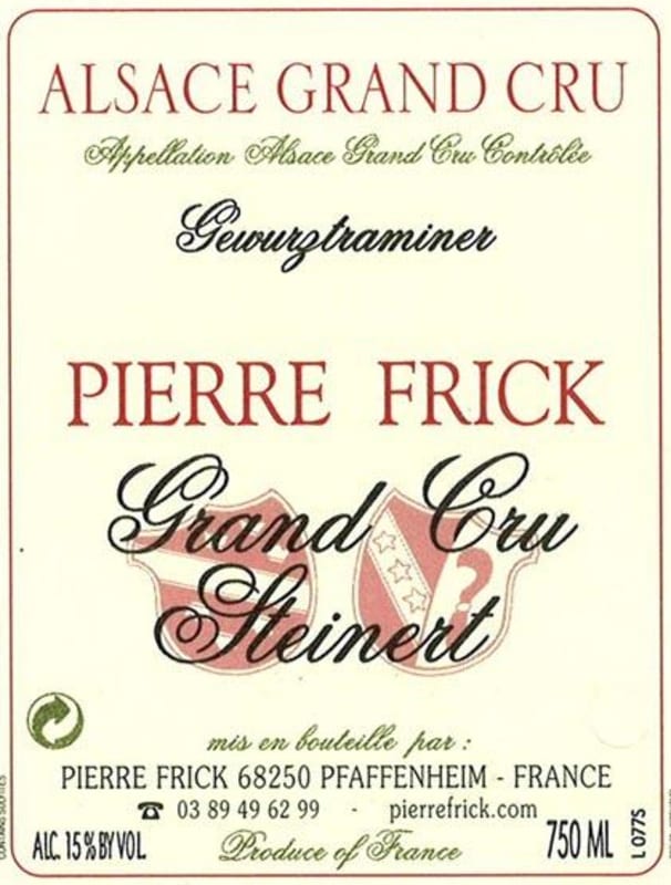 Pierre Frick Steinert Alsace Grand Cru Gewurztraminer 2008 Front Label