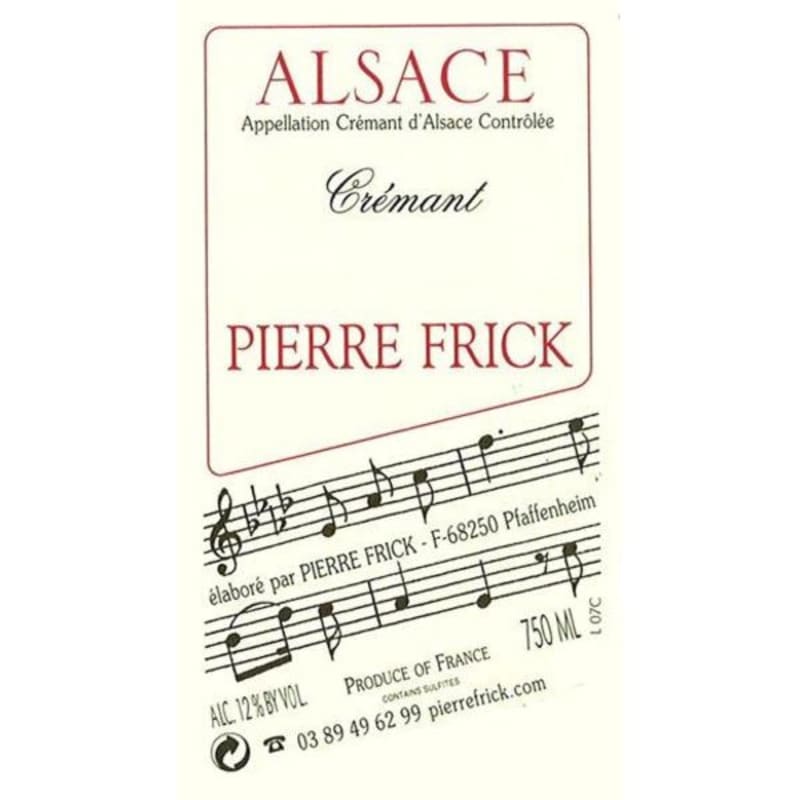 Pierre Frick Cremant d'Alsace Brut 2013 Front Label