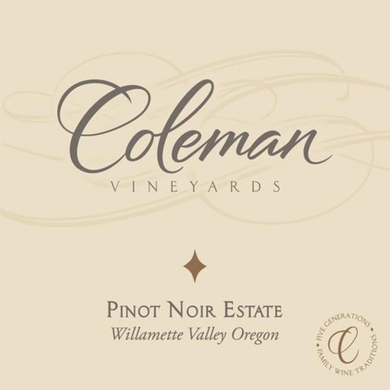 Coleman Vineyard Pinot Noir Estate 2012 Front Label