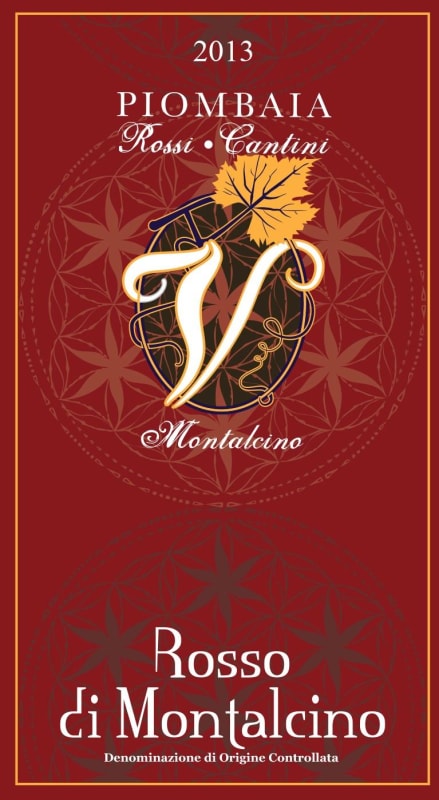 Piombaia Rossi Cantini Rosso di Montalcino 2013 Front Label