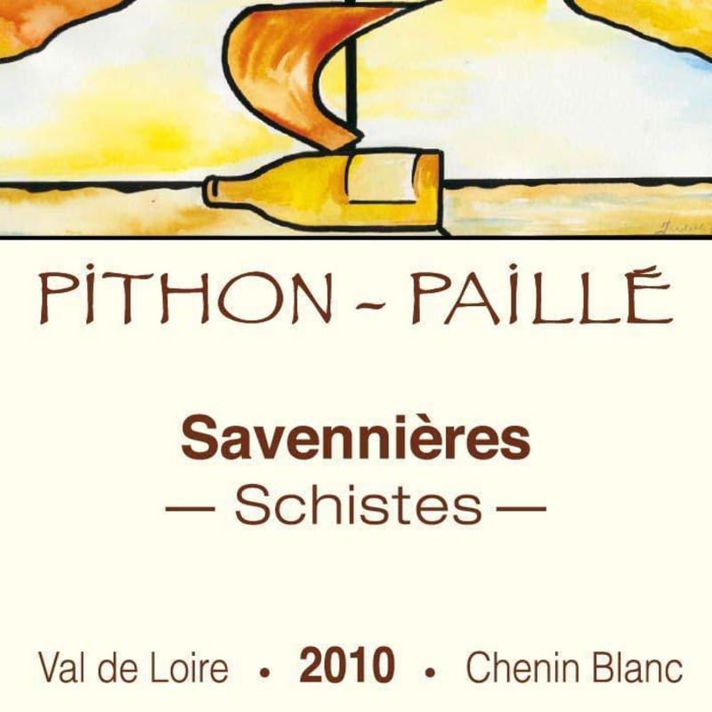 Pithon-Paille Savennieres Schistes 2010 Front Label