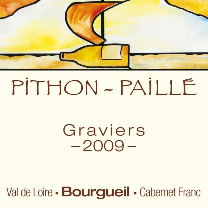 Pithon-Paille Bourgueil Les Graviers 2009 Front Label