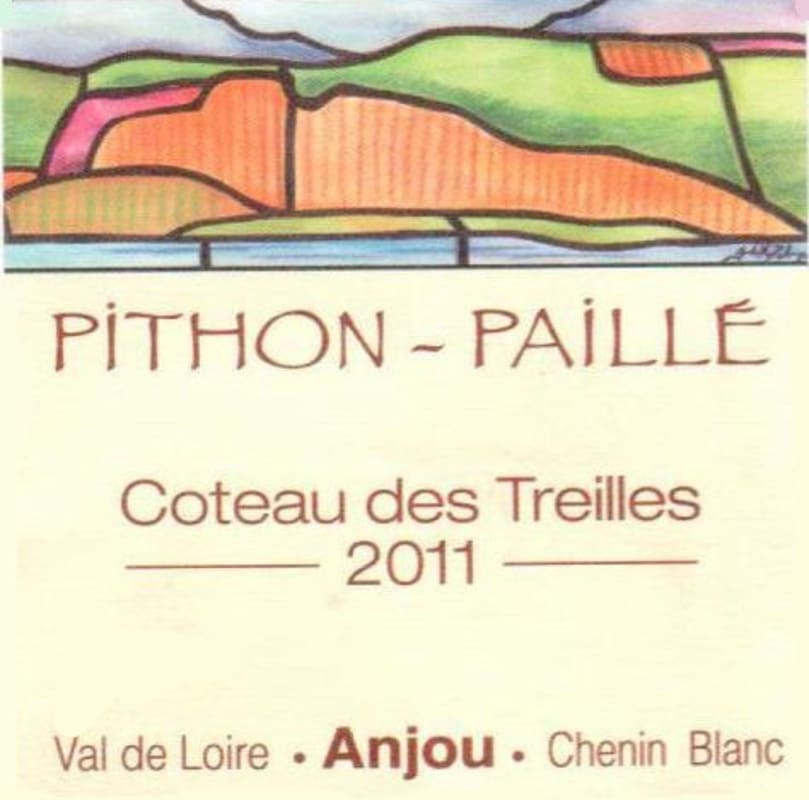 Pithon-Paille Anjou Coteau des Treilles Blanc 2011 Front Label