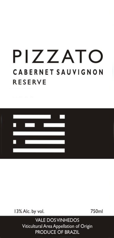Pizzato Vinhas e Vinhos Reserva Cabernet Sauvignon 2012 Front Label