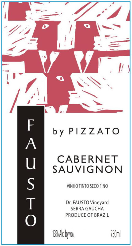 Pizzato Vinhas e Vinhos Fausto Cabernet Sauvignon 2012 Front Label